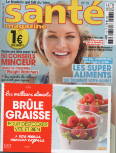 Santé_Magazine_Juillet_2015_Gaspacho_Aliments_Brûle_Graisse_Menus_Ysabelle_Levasseur_Diététicienne_Nutritionniste_75001_Paris